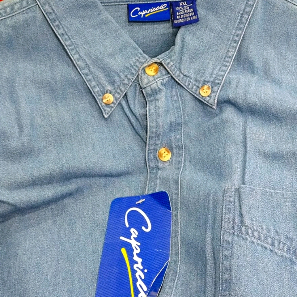Men's denim button down new with tags